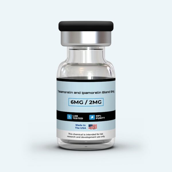 Glass vial of Biolongevity Labs Tesamorelin/Ipamorelin
